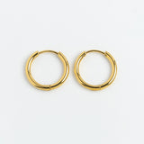 Chunky Gold Huggie Hoop Earrings, product photo