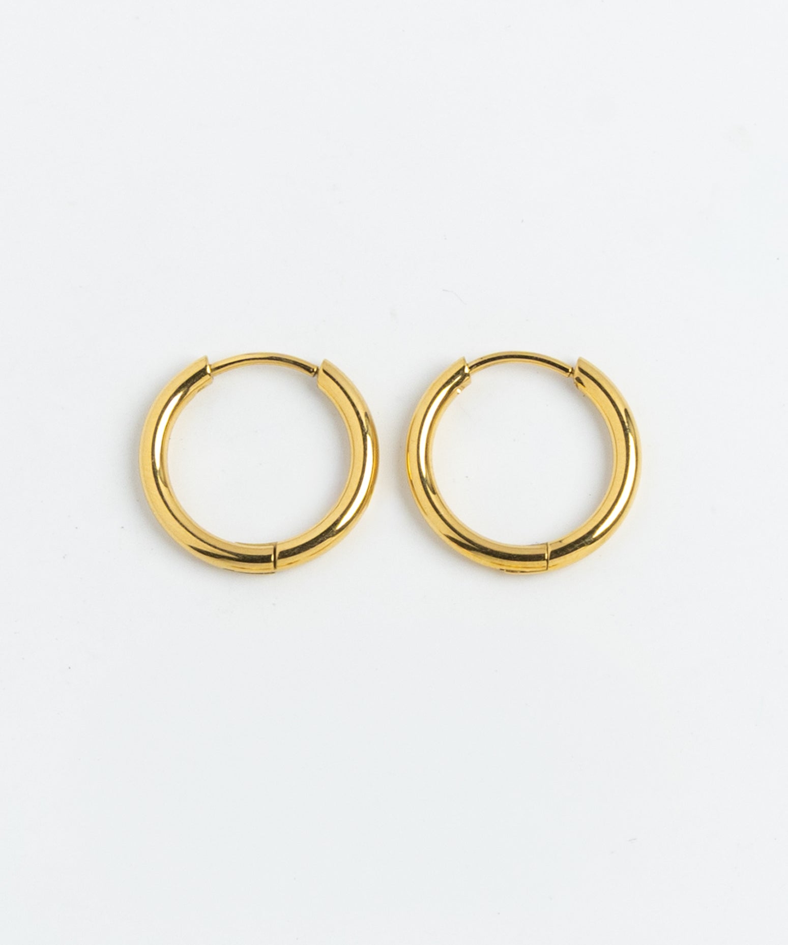 Chunky Gold Huggie Hoop Earrings, product photo