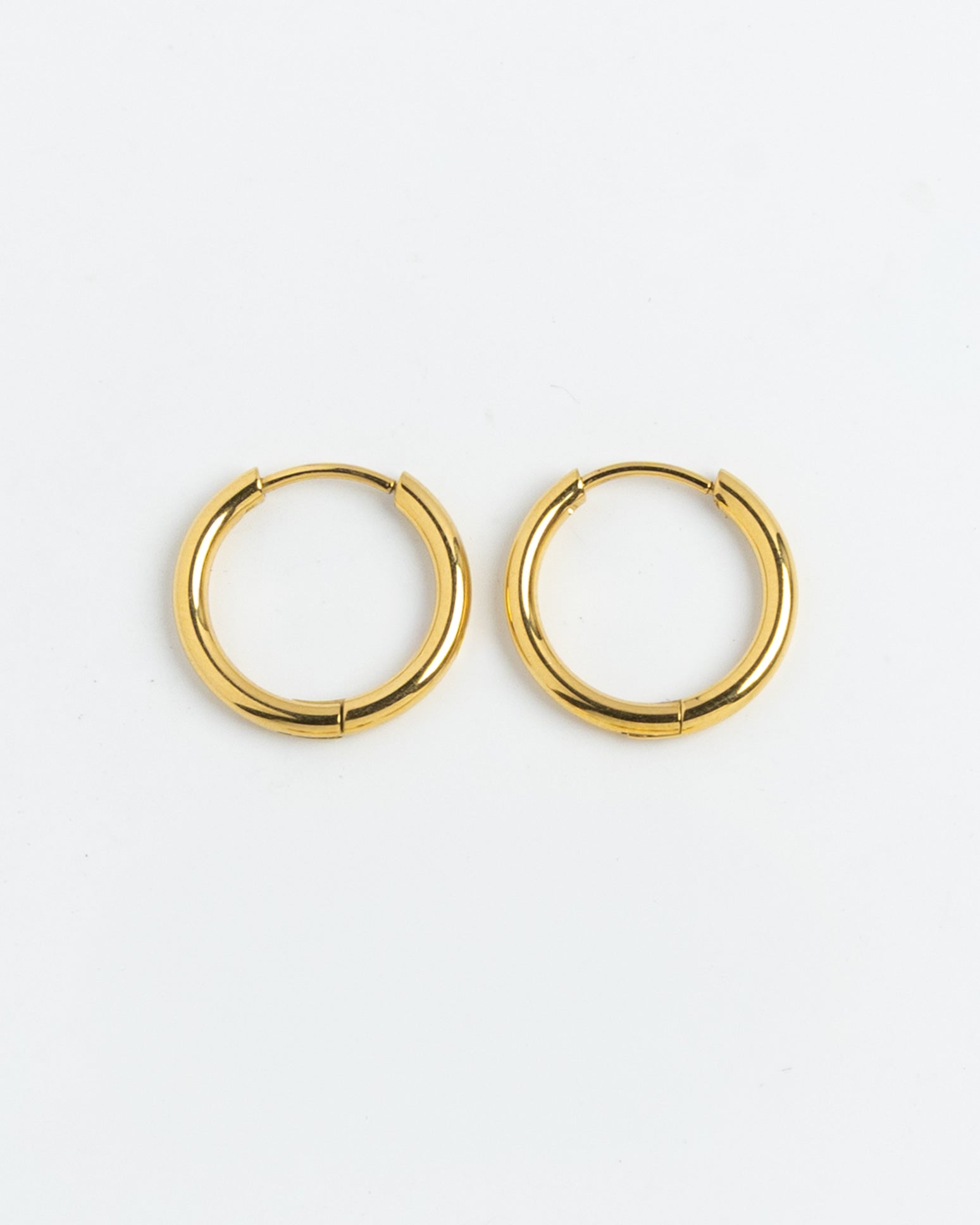 Chunky Gold Huggie Hoop Earrings, product photo