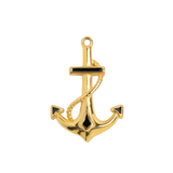 Gold Twist Anchor Charm