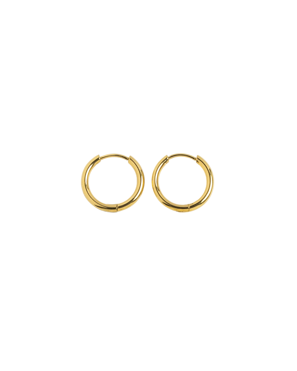 Chunky Gold Huggie Hoop Earrings