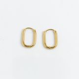 Gold Paperclip Hoop Earrings