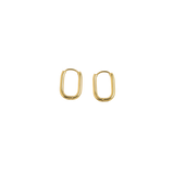 Gold Paperclip Hoop Earrings