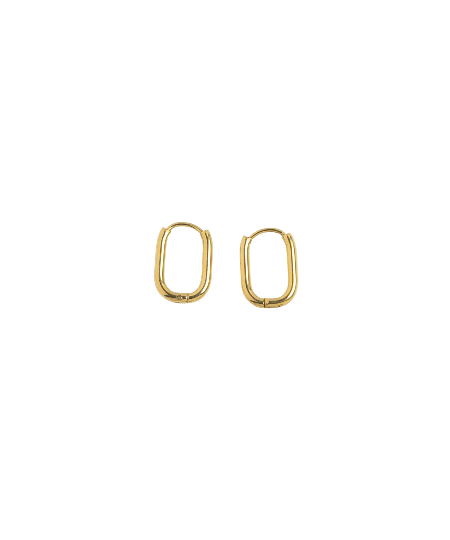 Gold Paperclip Hoop Earrings