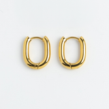 Chunky Gold Paperclip Hoop Earrings