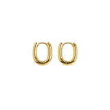 Chunky Gold Paperclip Hoop Earrings