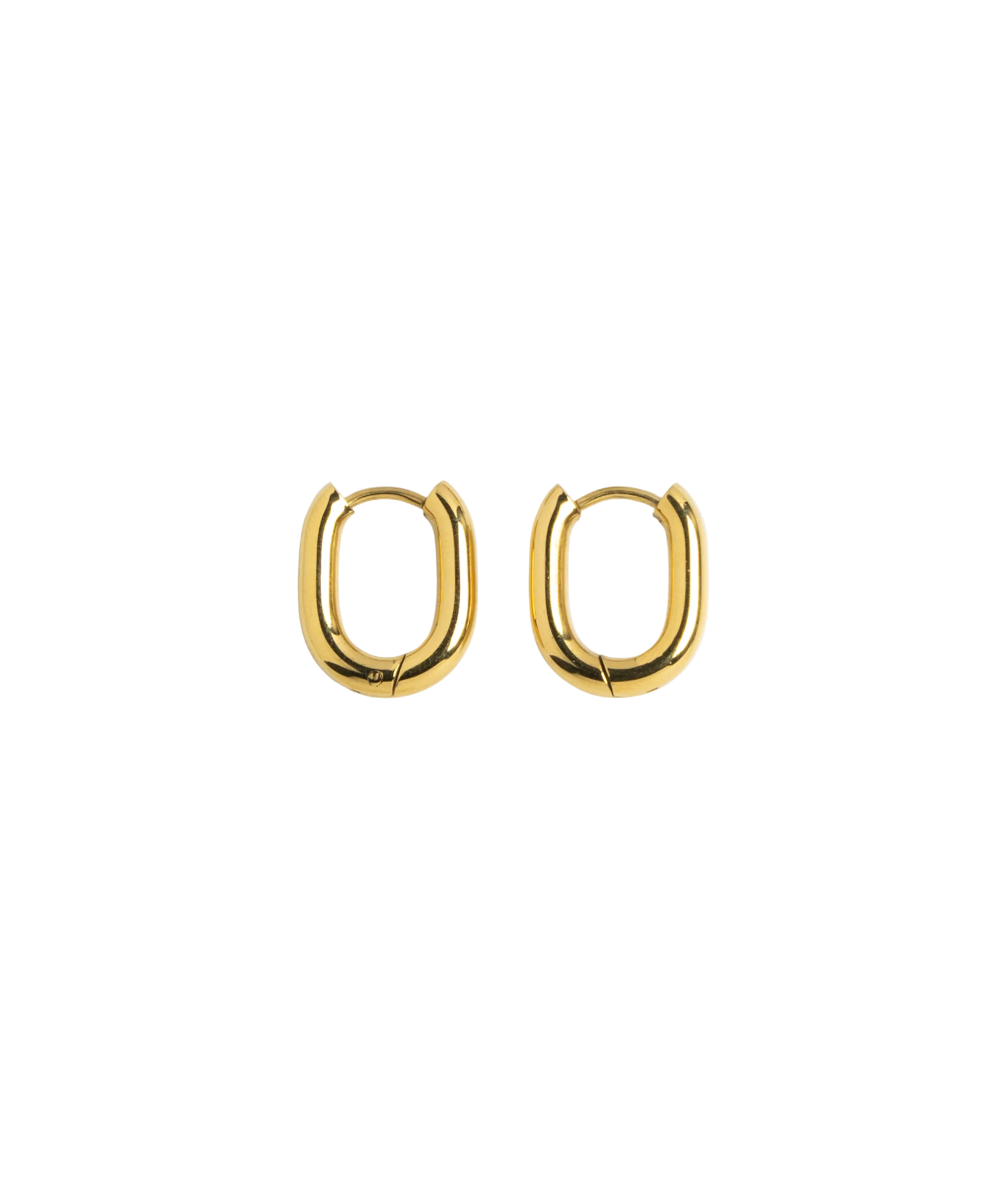 Chunky Gold Paperclip Hoop Earrings