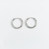 Classic Silver Huggie Hoop Earrings