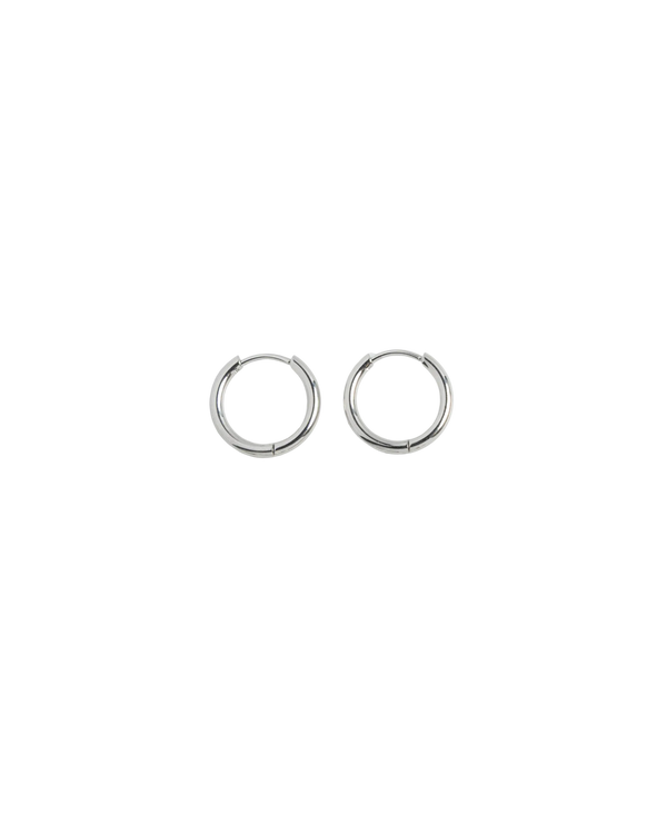 Classic Silver Huggie Hoop Earrings