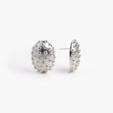 Cata Stud Earrings - Oval Beaded Stud Earrings