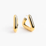 Trinidad Hoop Earrings - Geometric Triangle Earrings