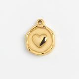 Gold Charm Heart Seal