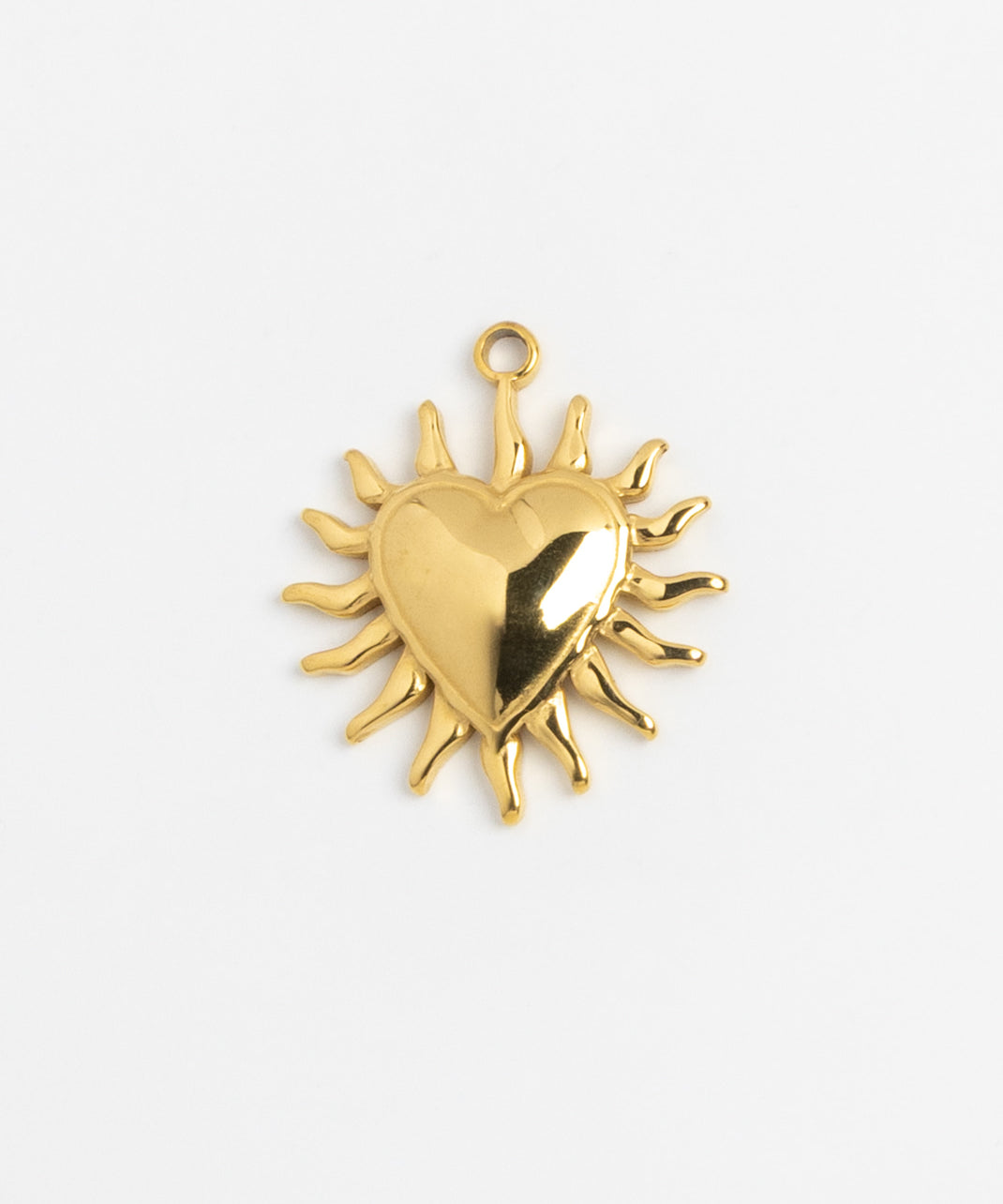 Gold Charm Radiant Heart