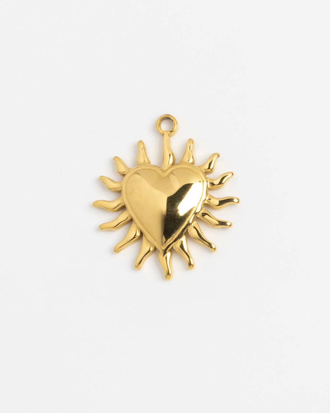 Gold Charm Radiant Heart