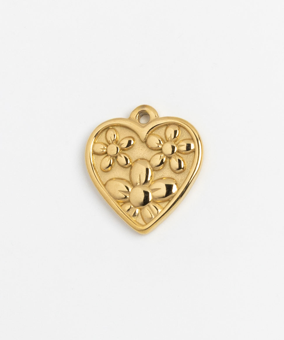 Gold Charm Hearts on Heart