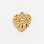 Gold Charm Hearts on Heart