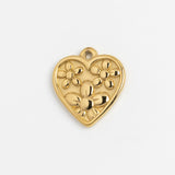 Gold Charm Hearts on Heart