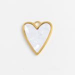 Gold Charm Pearl Heart
