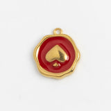 Gold Charm Heart Seal Coin