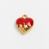 Gold Charm Melting Heart