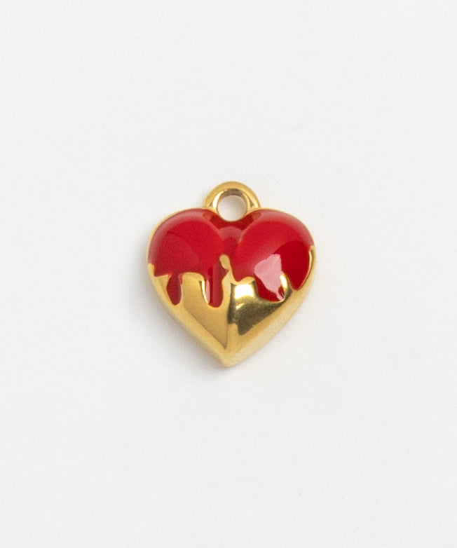 Gold Charm Melting Heart