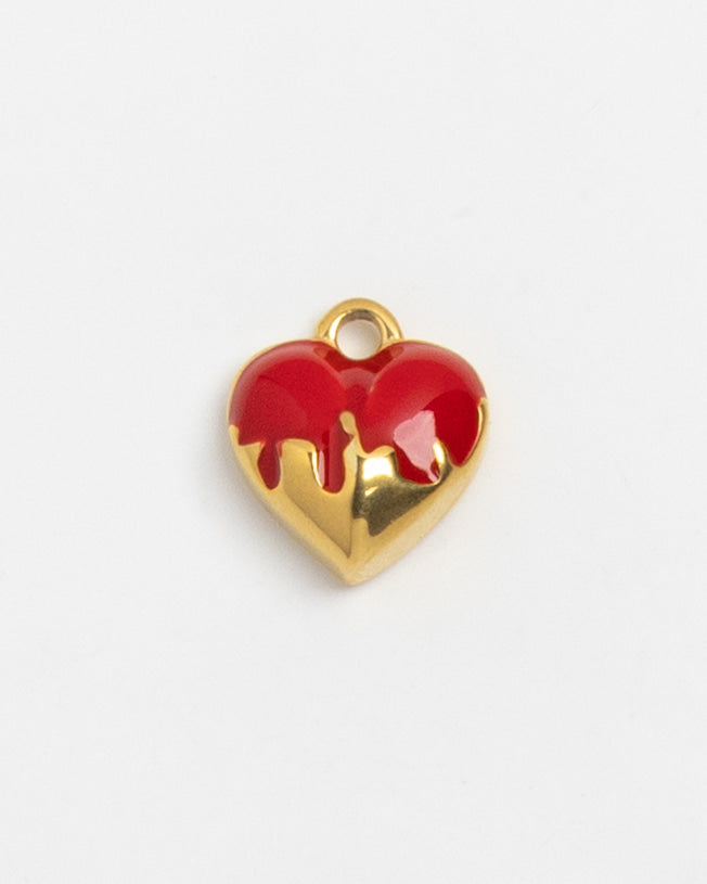 Gold Charm Melting Heart