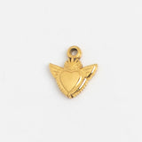 Gold Charm Winged Heart