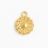 Gold Charm Sunflower Medallion