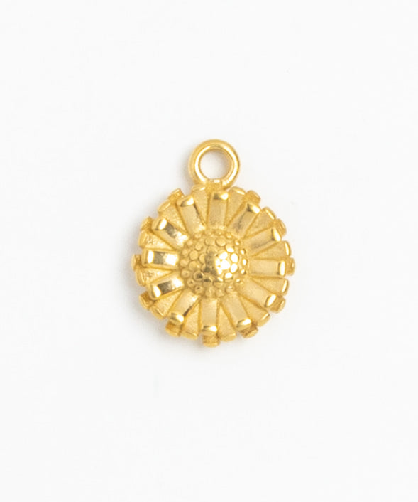 Gold Charm Sunflower Medallion