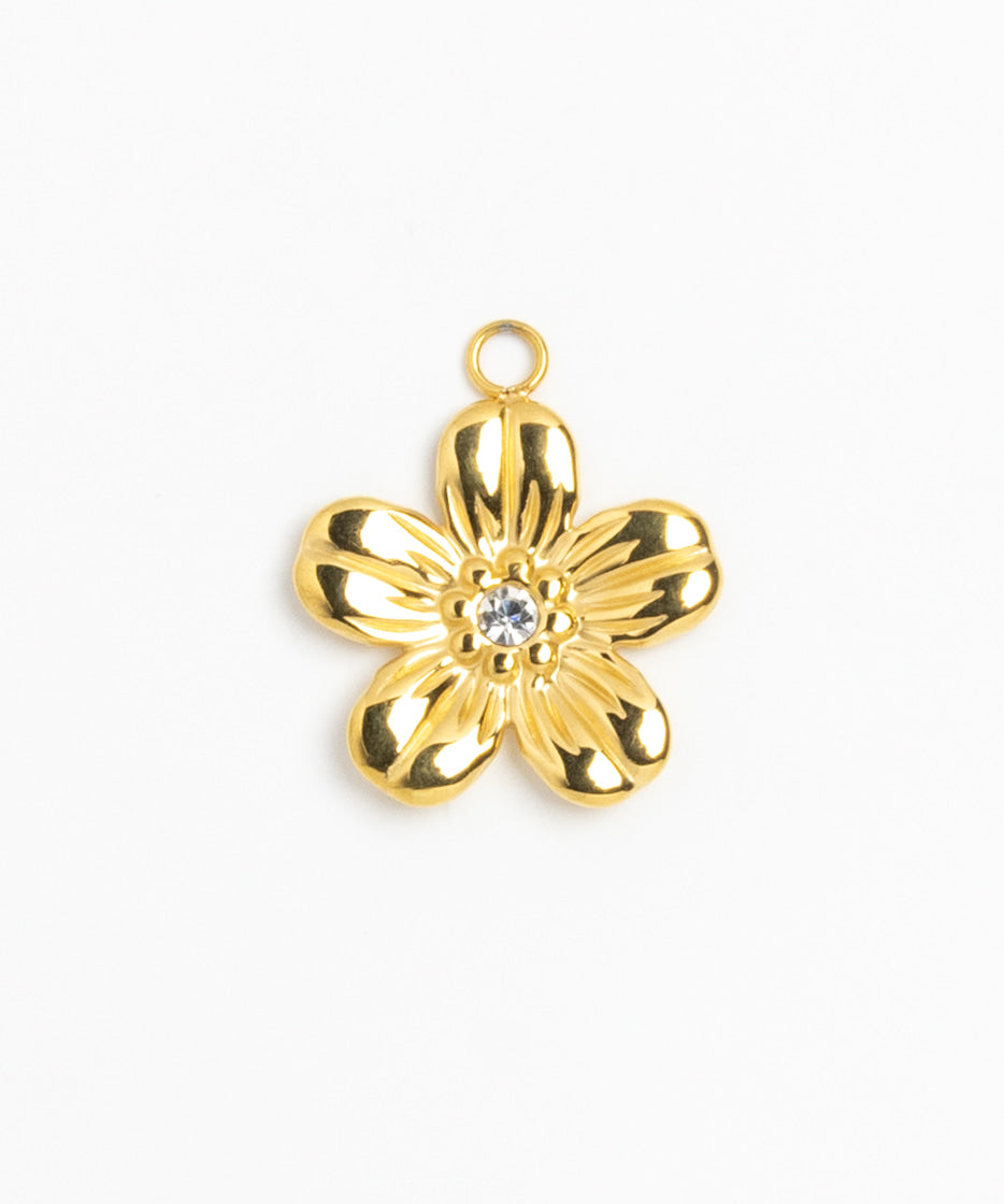 Gold Charm Crystal Flower