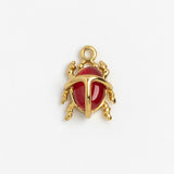 Gold Charm Red Beetle