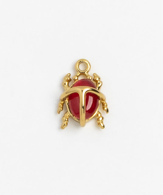 Gold Charm Red Beetle