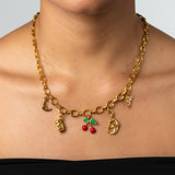 Cravings Gold Charm Necklace