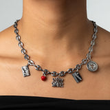 Welcome to NY Silver Charm Necklace