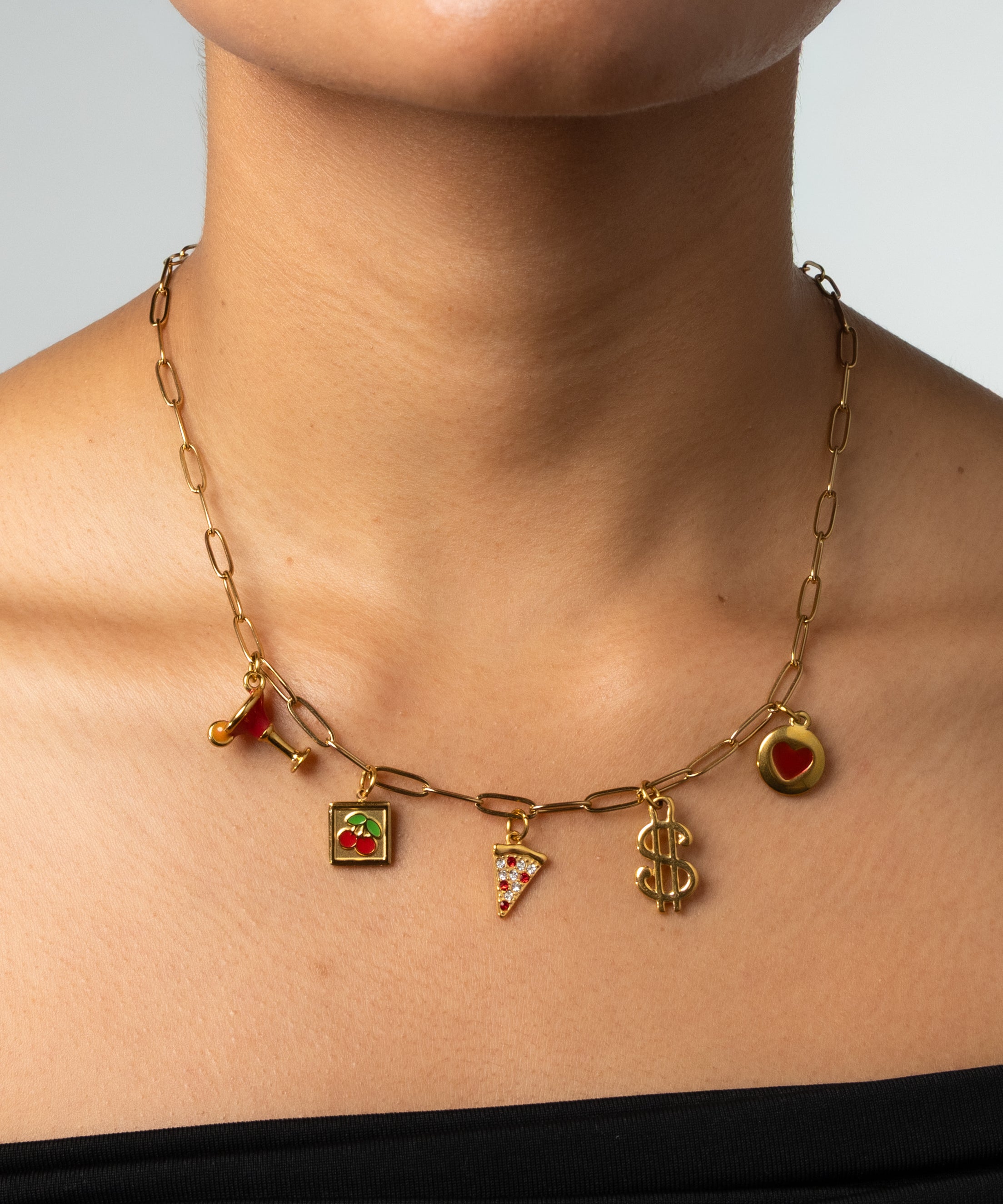 Girls' Night Out Gold Charm Necklace