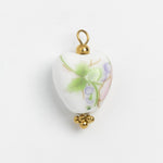 Porcelain Heart Green Sprig