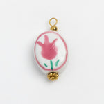 Porcelain Oval Pink Tulip