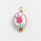 Porcelain Oval Pink Tulip
