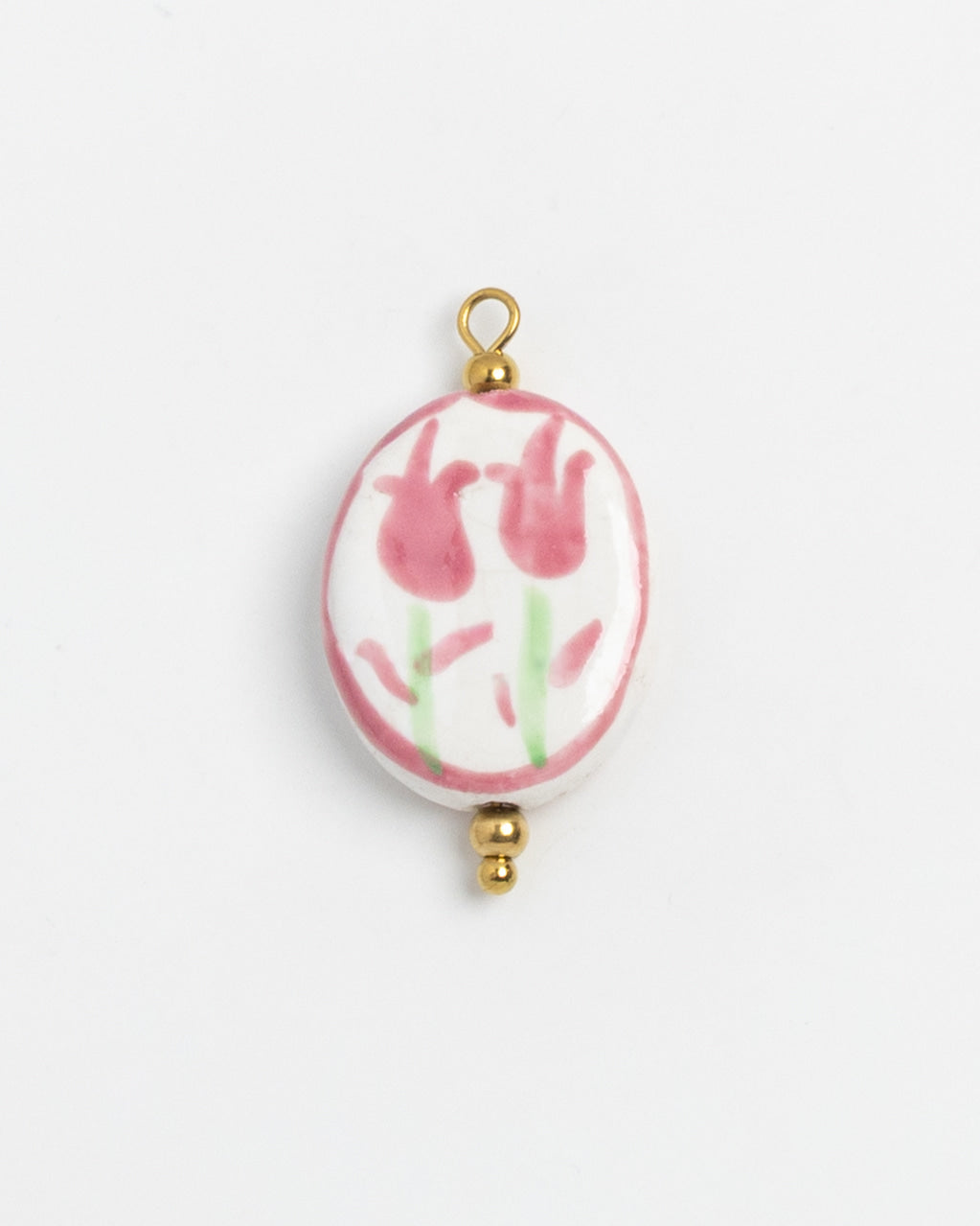 Porcelain Oval Pink Tulip II