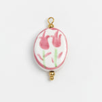 Porcelain Oval Pink Tulip II