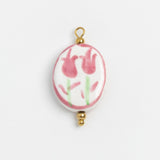 Porcelain Oval Pink Tulip II