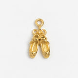 Gold Charm Ballet Slippers