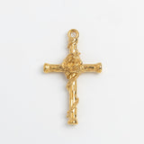 Gold Cross & Rose