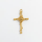 Gold Charm Rose Cross