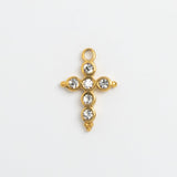 Gold Charm Crystal Cross