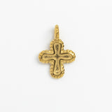 Gold Charm Carved Cross