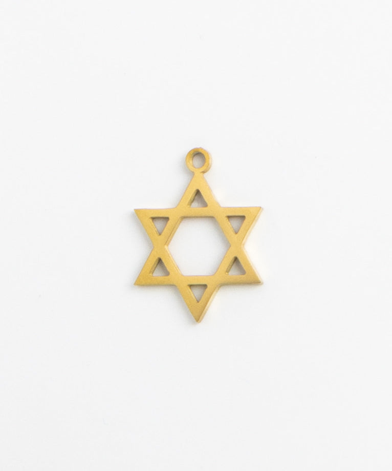 Gold Charm Star of David
