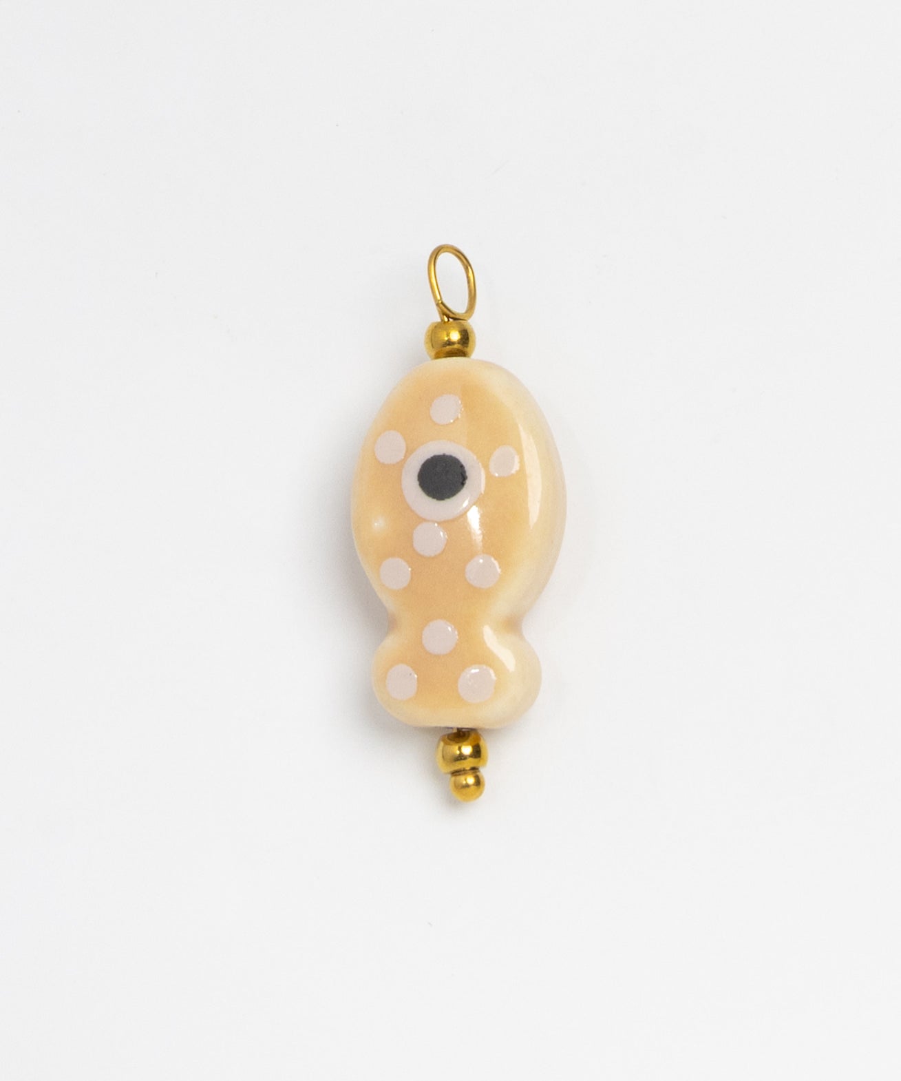 Ceramic Fish Peach Dots