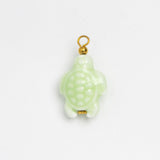 Gold Charm Green Turtle