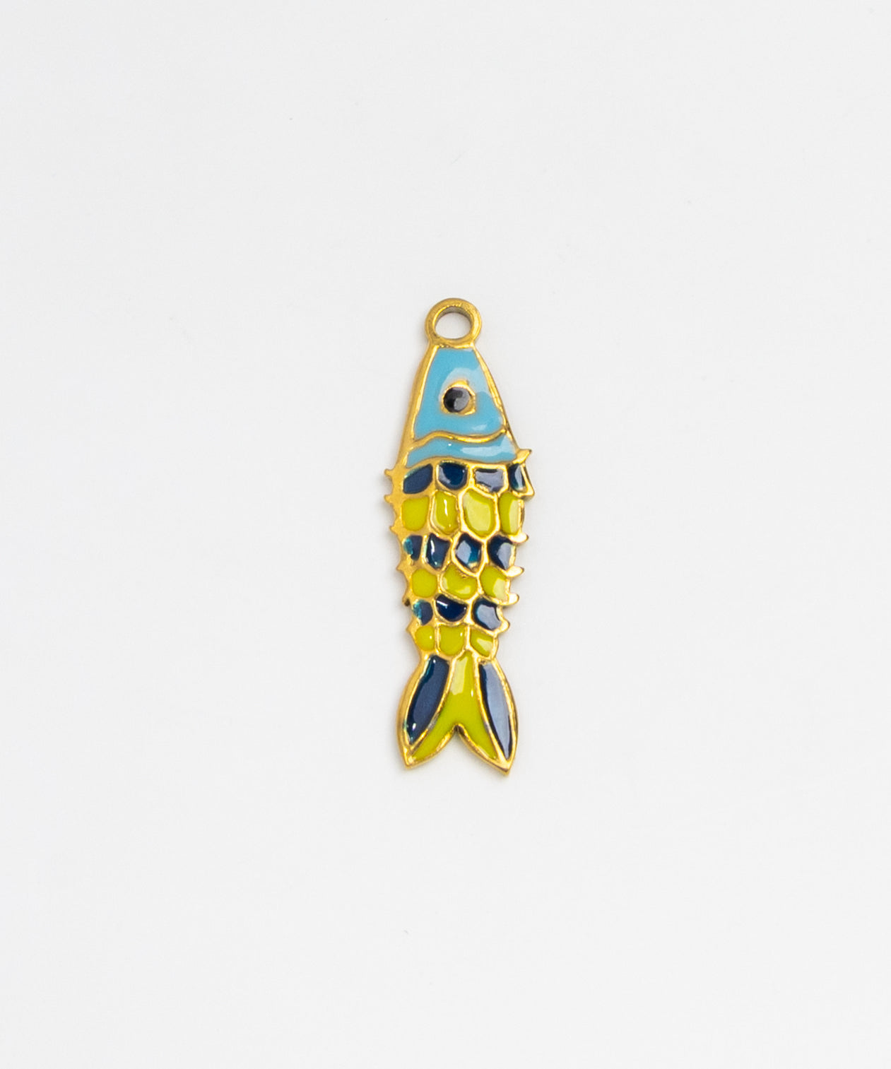 Gold Charm Koi Fish Blue